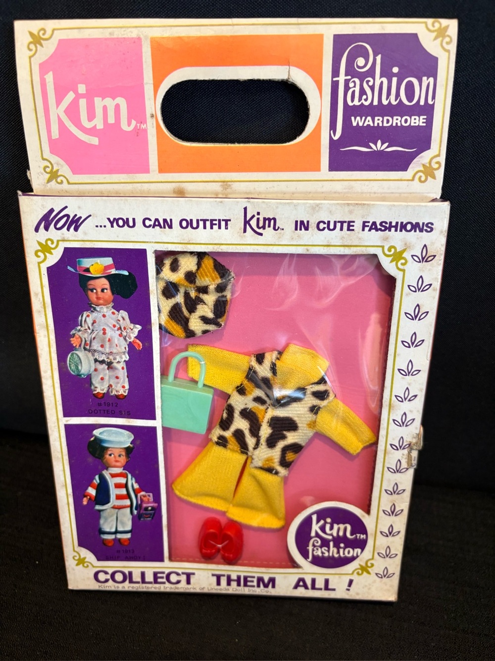 vintage 1960's Uneeda Kim Fashion Doll "Tigeriffic" clothing set  NOS